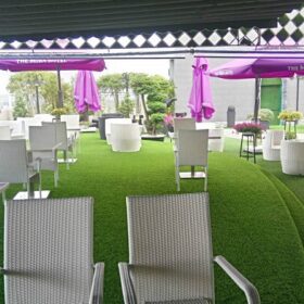 ứng dụng cỏ nhân tạo sân vườn