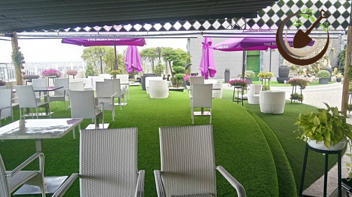 ứng dụng cỏ nhân tạo sân vườn