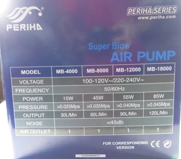 Máy sủi khí Periha MB 12000 Máy sủi khí Periha MB 12000